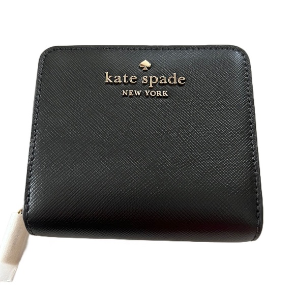498. Kate Spade small leather zip around wallet black